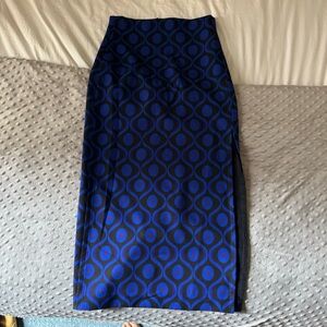 Zara pattern midi pencil skirt